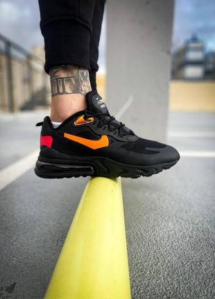 Женские кроссовки  nike air max 270 react black orange