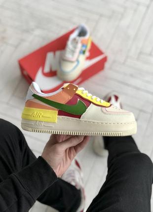 Женские кроссовки  nike air force 1 shadow white colors