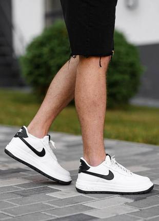 Мужские кроссовки  nike air force 1 white black v25 фото