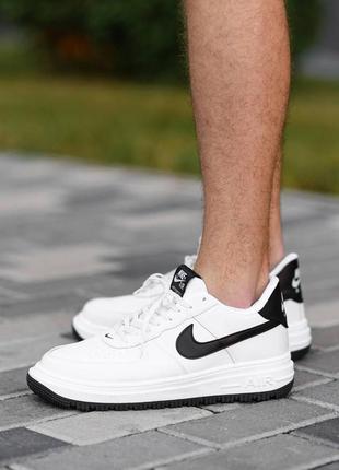 Мужские кроссовки  nike air force 1 white black v21 фото