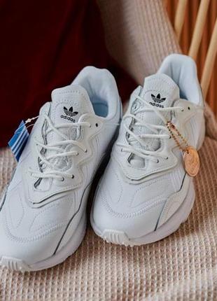 Мужские и женские кроссовки  adidas ozweego adiprene white8 фото