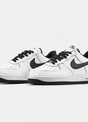 Мужские кроссовки  nike air force 1 black white v36 фото