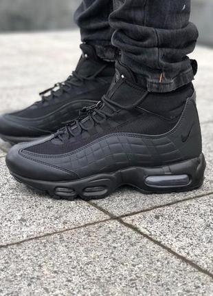 Мужские кроссовки  nike air max 95 sneakerboot black3 фото