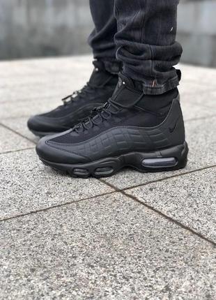 Мужские кроссовки  nike air max 95 sneakerboot black9 фото