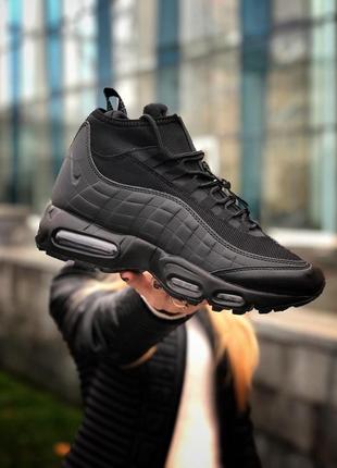 Мужские кроссовки  nike air max 95 sneakerboot black1 фото