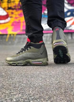 Мужские кроссовки  nike air max 95 sneakerboot green10 фото