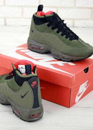 Мужские кроссовки  nike air max 95 sneakerboot green5 фото