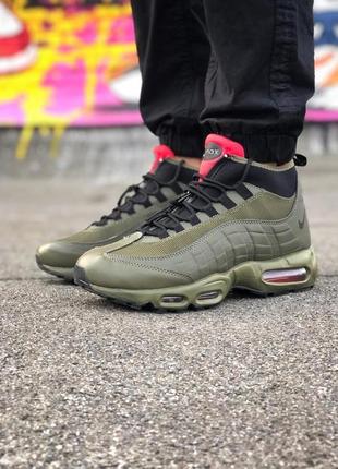 Мужские кроссовки  nike air max 95 sneakerboot green4 фото