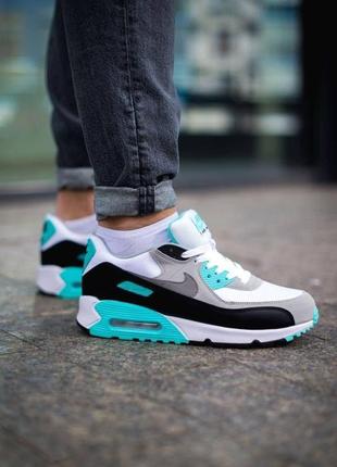 Чоловічі кросівки nike air max 90 grey green green black