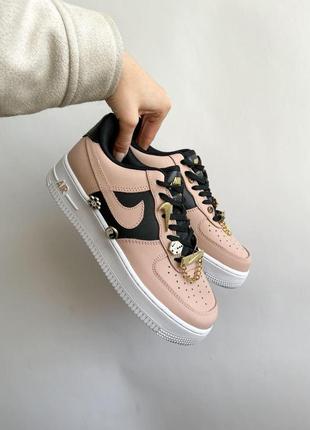 Женские кроссовки  nike air force 1 brown black white