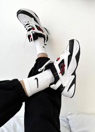 Жіночі кросівки nike m2k tekno black white red3 фото