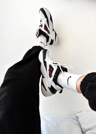 Жіночі кросівки nike m2k tekno black white red4 фото