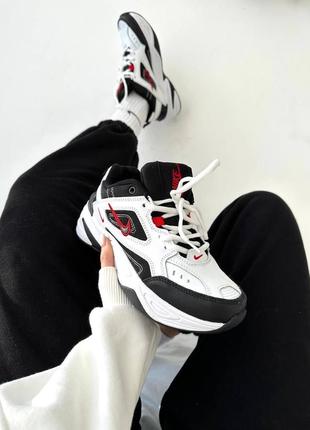 Жіночі кросівки nike m2k tekno black white red6 фото