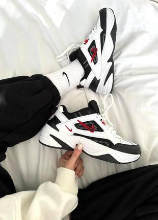 Жіночі кросівки nike m2k tekno black white red7 фото