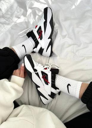 Жіночі кросівки nike m2k tekno black white red9 фото