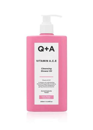 Вітамінізована олія для душу q+a vitamin a.c.e cleansing shower oil 250ml