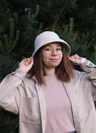 Вязаная шляпка хлопчатобумажная летняя шляпа