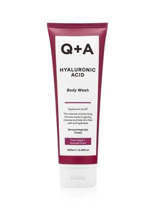 Очищуюючий гель для тіла з гіалуроновою кислотою q+a hyaluronic acid body wash 250ml1 фото