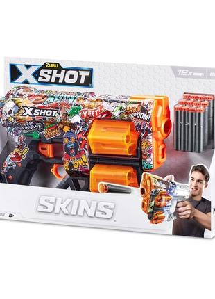 Швидкострільний бластер x-shot skins dread sketch (12 патронів), 36517h