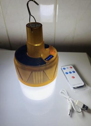 Лампа кемпинговая, фонарь на солнечной батарее с usb-зарядкой3 фото