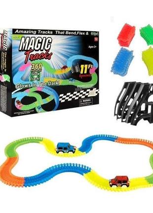 Игрушечная дорога "светящаяся дорога" 360 деталей - t-23