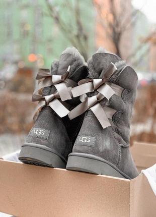 Шикарные женские ugg high grey с натуральным мехом /осень/зима/весна😍3 фото