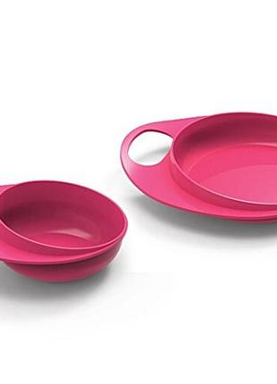 Набор детских тарелок nuvita easy eating 2 предмета (nv8461pink)