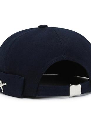 Docker cap кепка докера бини без козырька темно синяя унисекс