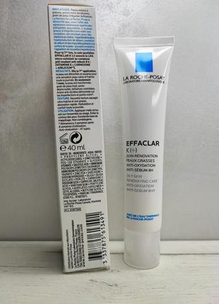Відновлюючий засіб для комбінованої та схильної до жирності шкіри обличчя la roche-posay effaclar k(+)2 фото