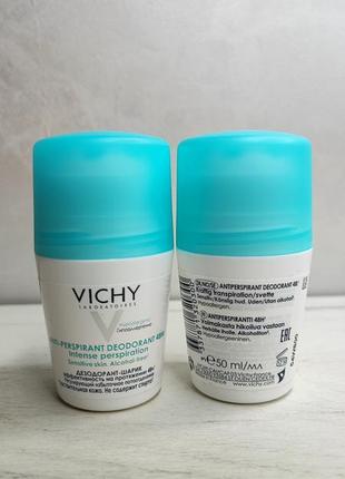Шариковый дезодорант-антиперспирант "48 часов. интенсивный" vichy 48 hr anti-perspirant treatment