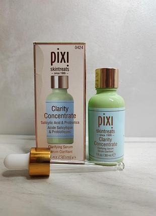 Сыворотка-концентрат с салициловой и молочной кислотами для жирной кожи pixi clarity concentrate 30 мл