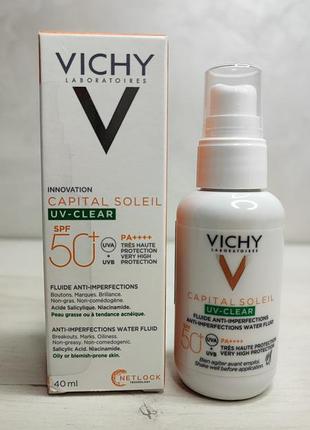Сонцезахисний флюїд для обличчя
vichy capital soleil uv-clear spf50
