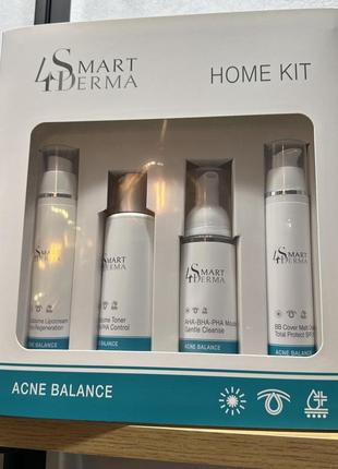 Smart4derma acne balance набор косметики полноценный профессиональный уход за кожей из акне! акция!