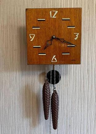 Годинник-ходики, годинник настінний механічний з боєм "маяк" срср1 фото