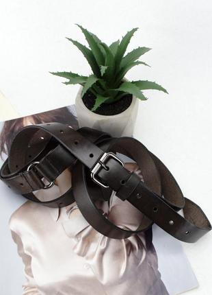 Ремень женский кожаный в два оборота sf-2501 коричневый (180-230 см)5 фото