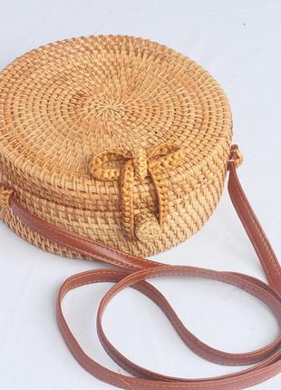 Плетена сумочка з балі ручної роботи з ротангу10 фото