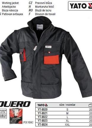 Куртка робоча yato польща duero розмір m 65/35 поліестер/бавовна yt-80214 фото