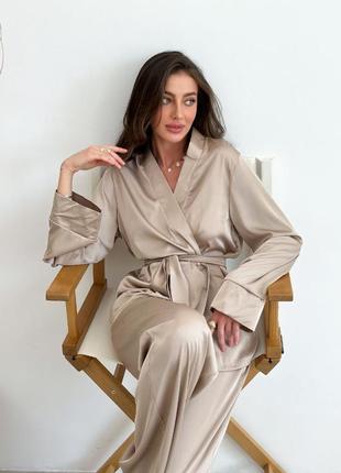 Трендовая новинка! шелковый костюм двойка