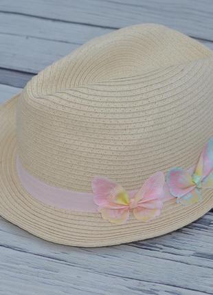 7-10/10-12 років нова фірмова соломена шляпа шляпка з метеликами дівчинці lc waikiki вайкікі4 фото