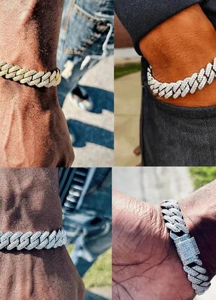 Роскошная цепочка браслет ожерелье на руку кубинская как у звезд