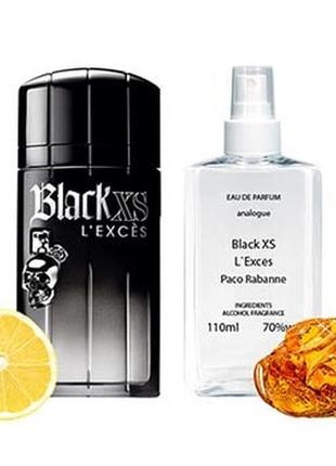 Paco rabanne black xs (пако рабан блэк хс) - 110 мл - унисекс духи (парфюмированная маслянная вода)1 фото