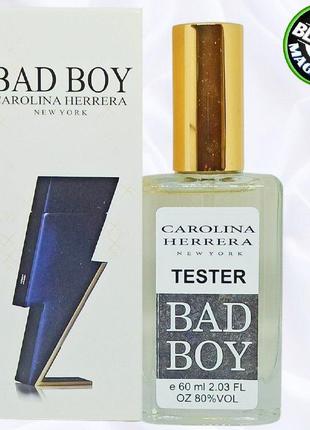 Carolina herrera bad boy - чоловічі духи (парфюмована вода) тестер (провосхідна якість)1 фото