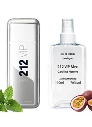 Carolina herrera 212 vip men (караліна еррера 212 вип мен) 110 мл - чоловічий парфум (парфюмована вода)1 фото