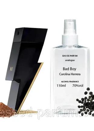 Carolina herrera bad boy (кароліна еррера бед бой) 65 мл — чоловічі парфуми (пробник)2 фото