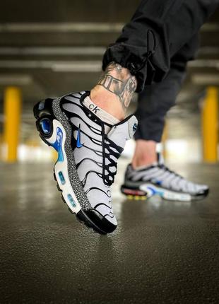 Кроссовки nike air max plus schwarz grey blue2 фото