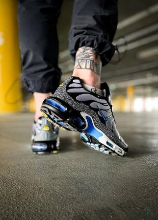 Кроссовки nike air max plus schwarz grey blue5 фото