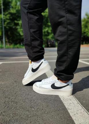 Кросівки nike blazer low platform white black