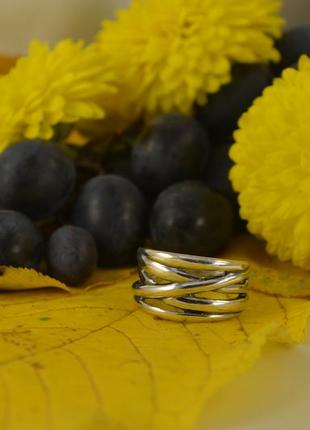 Кольцо бренд с чернением