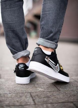 Мужские кроссовки  nike air force 1 black white 77 фото