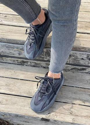 adidas Semi yeezy boost 700 v2 vanta leather black white5 фото